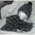 's NWT 2 PC Multi Color Muffler Scarf Beret Hat with Pompom 1 SZ  eb-96082139